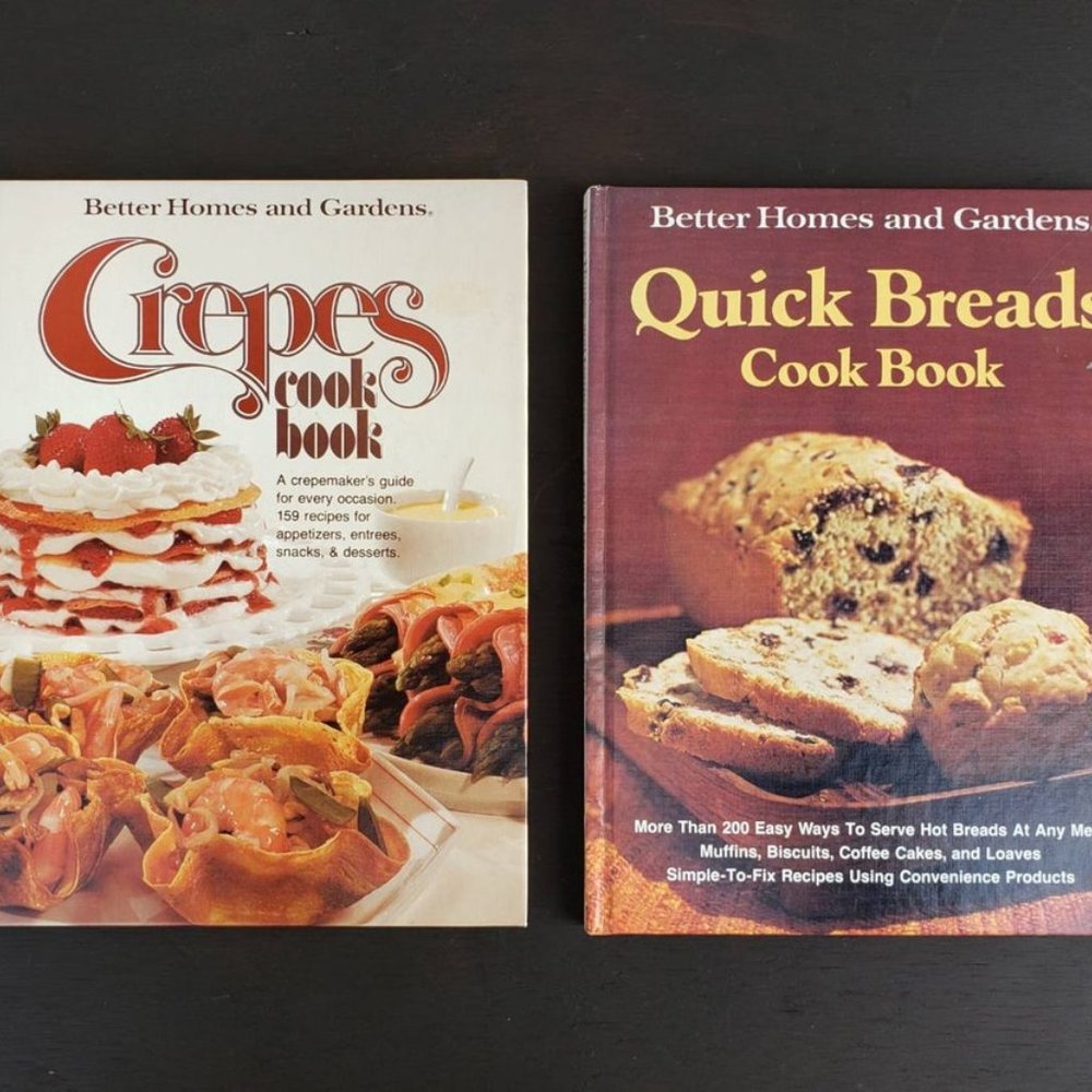 Vintage 1970s Better Homes and Gardens Crepes & Quick Breads Cook Recipe Books